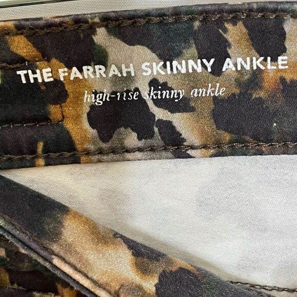 AG Farrah High Waist Skinny Jeans Leopard Print 27R - Picture 4 of 8